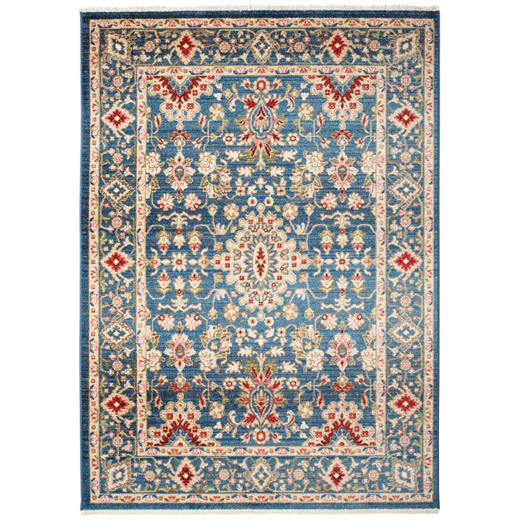 Latitude Vive Suzzette Flatweave Blue/Red/Cream Rug Wayfair.co.uk